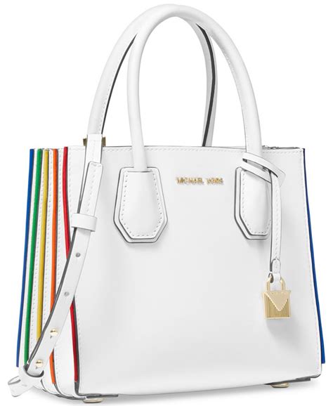 Michael Michael Kors Mercer Rainbow Trim Leather Crossbody 